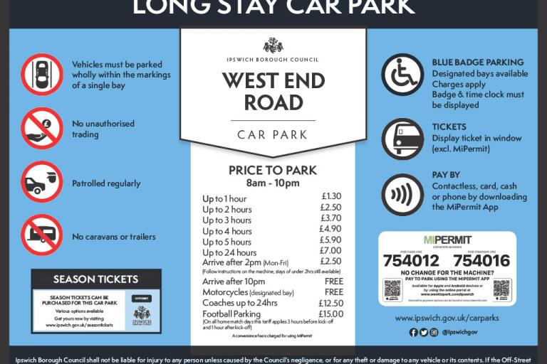 West End Road car park | ipswich.gov.uk
